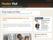 Tablet Screenshot of heaterhut.com